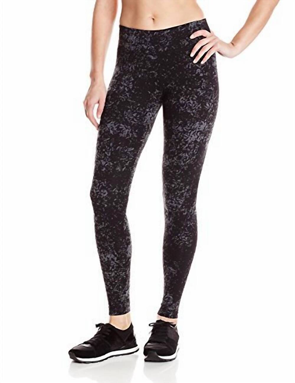 NEW CALVIN KLEIN high-waisted printed leggings in charcoal